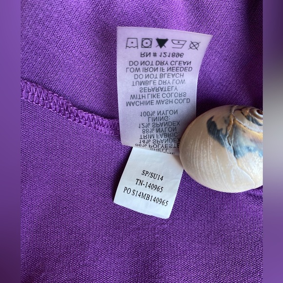 GREY/PURPLE Title Nine Nimblene Illusion Laser Cut Dress XS - Picture 9 of 9